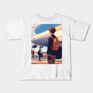 in the airport Kids T-Shirt